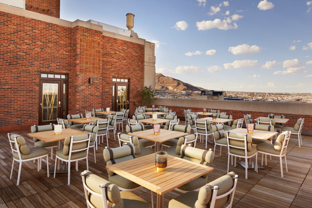South Terrace of La Perla Rooftop at The Plaza Hotel Pioneer Park in El Paso