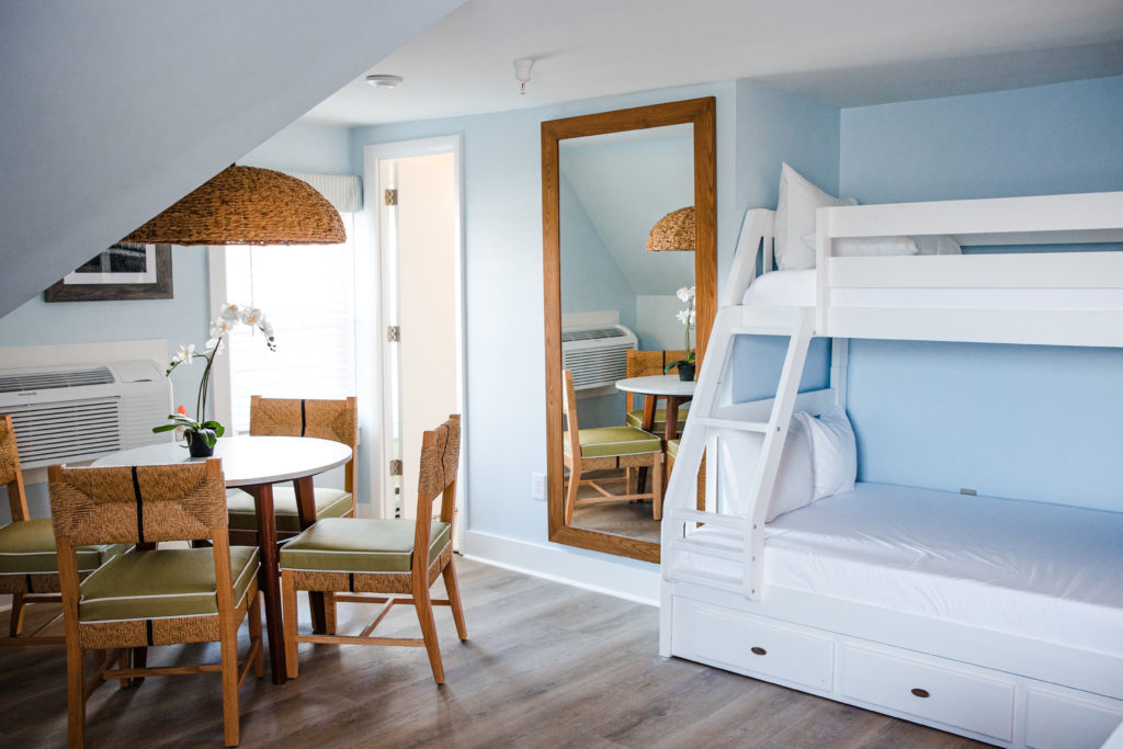 Bunk bed in family accommodations at Sea Crest Beach Hotel
